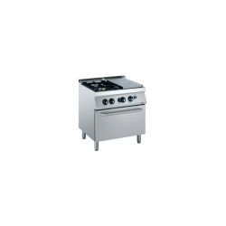 FOURNEAU 2 FX,1/2 PLAQUE COUP FEU+FOUR GAZ GN2/1