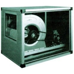 Ventilateur centrifuge avec caisson isolé, transmission à courroie