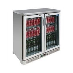 CE206 Réfrigérateur de bar inox Polar 2 portes battantes