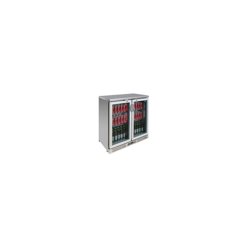 CE206 Réfrigérateur de bar inox Polar 2 portes battantes
