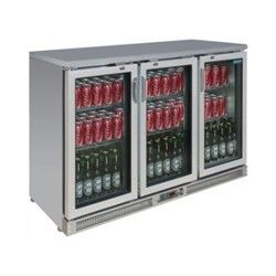 Réfrigérateur de bar inox Polar 3 portes battantes