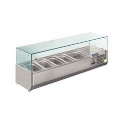 Vitrine réfrigérée Polar GN 1/3 + GN 1/2