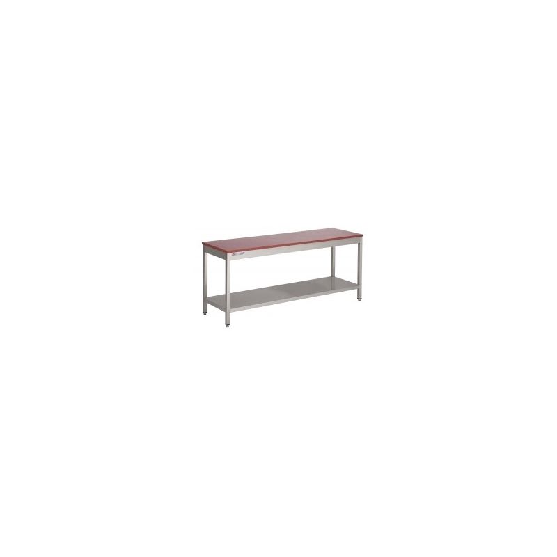 TABLE DESSUS POLYÉTHYLÈNE AVEC TABLETTE INFÉRIEURE TABLE DESSUS POLYÉTHYLÈNE AVEC TABLETTE INFÉRIEURE