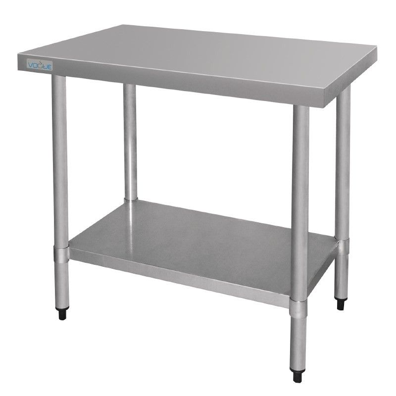 Table en acier inoxydable sans rebord Table en acier inoxydable sans rebord