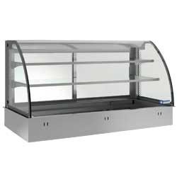 Élément top et vitrine sur 2 niveaux fermée, réfrigérés, ventilés, 4x GN 1/1