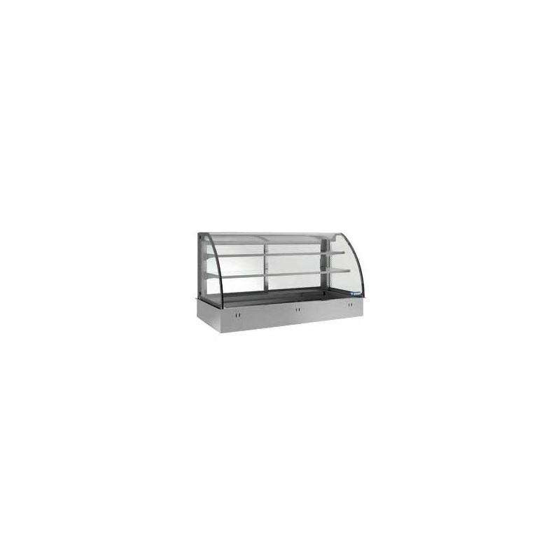 Élément top et vitrine sur 2 niveaux fermée, réfrigérés, ventilés, 4x GN 1/1