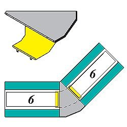 ELEMENT D'ANGLE 45° POUR 6/6