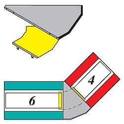 ELEMENT D'ANGLE 45° POUR 4/6