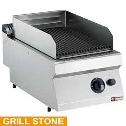 Grill pierre de lave gaz, grille en fonte 1/2 mod -TOP-