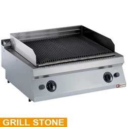 Grill pierre de lave gaz, grille en fonte 1 mod. -TOP-
