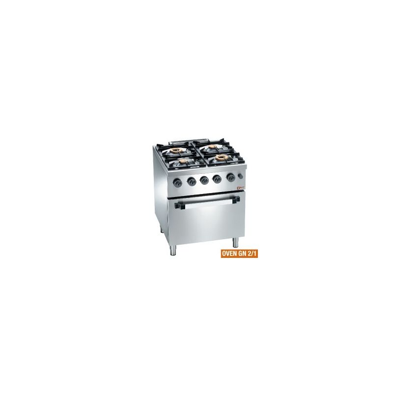FOURNEAU GAZ 4 FEUX VIFS, FOUR GAZ GN 2/1 FOURNEAU GAZ 4 FEUX VIFS, FOUR GAZ GN 2/1