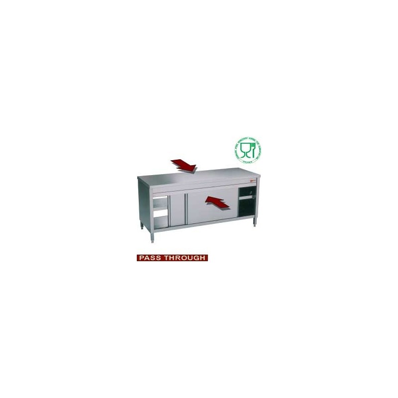 TABLE SUR ARMOIRE-PASSANTE-PORTES COULIS. / logo stainless steel worldwide agreed for alimentation TABLE SUR ARMOIRE-PASSANTE-PORTES COULIS. / logo stainless steel worldwide agreed for alimentation