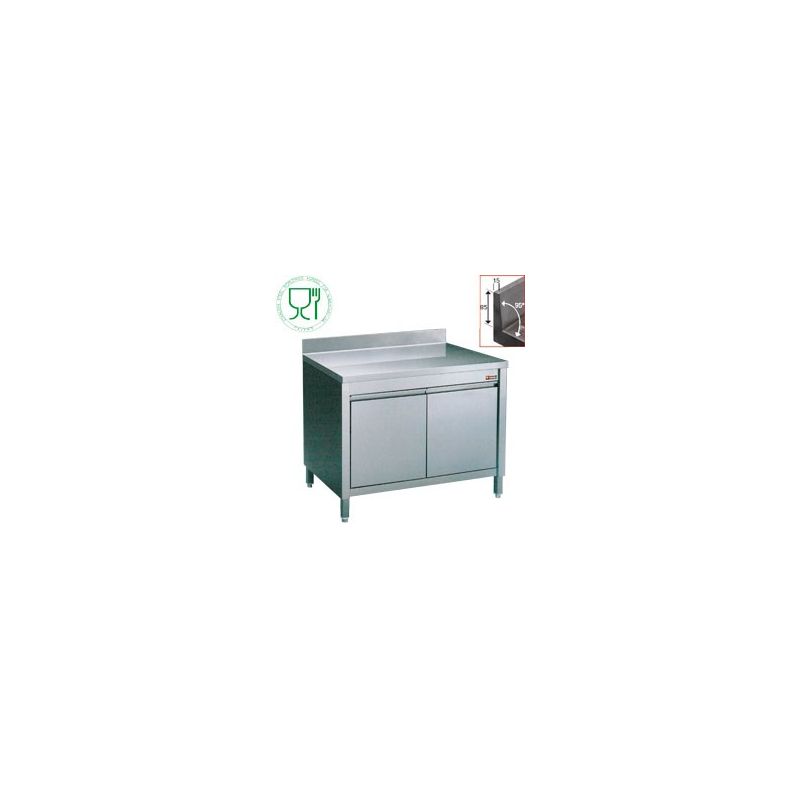 TABLE SUR ARMOIRE 2 PORTES BATTANTES + BA / logo stainless steel worldwide agreed for alimentation TABLE SUR ARMOIRE 2 PORTES BATTANTES + BA / logo stainless steel worldwide agreed for alimentation