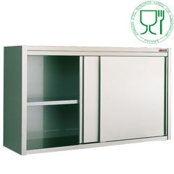 ARMOIRE MURALE AVEC PORTES COULISSANTES / logo stainless steel worldwide agreed for alimentation