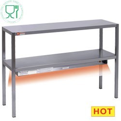 ETAGERE DE CHEF CHAUFFANTE 2 NIVEAUX HOT / logo stainless steel worldwide agreed for alimentation