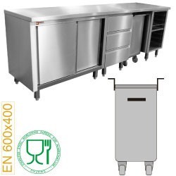 Module pâtisserie trémie 125 litre sur roulette