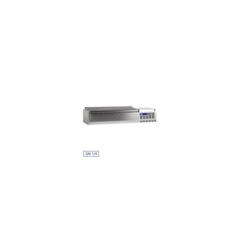Structure réfrigérée 7x GN 1/4 - 150 mm, avec couvercle inox Structure réfrigérée 7x GN 1/4 - 150 mm, avec couvercle inox