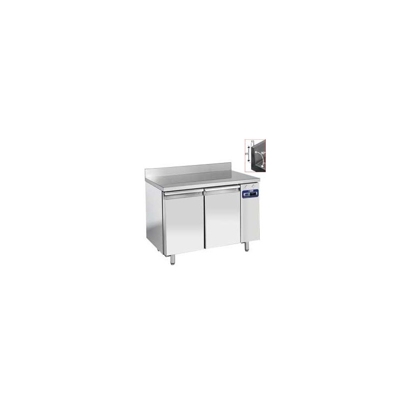 Table frigorifique "murale", ventilée, 2 portes GN 1/1, 260 litres (sans groupe) Table frigorifique "murale", ventilée, 2 portes GN 1/1, 260 litres (sans groupe)