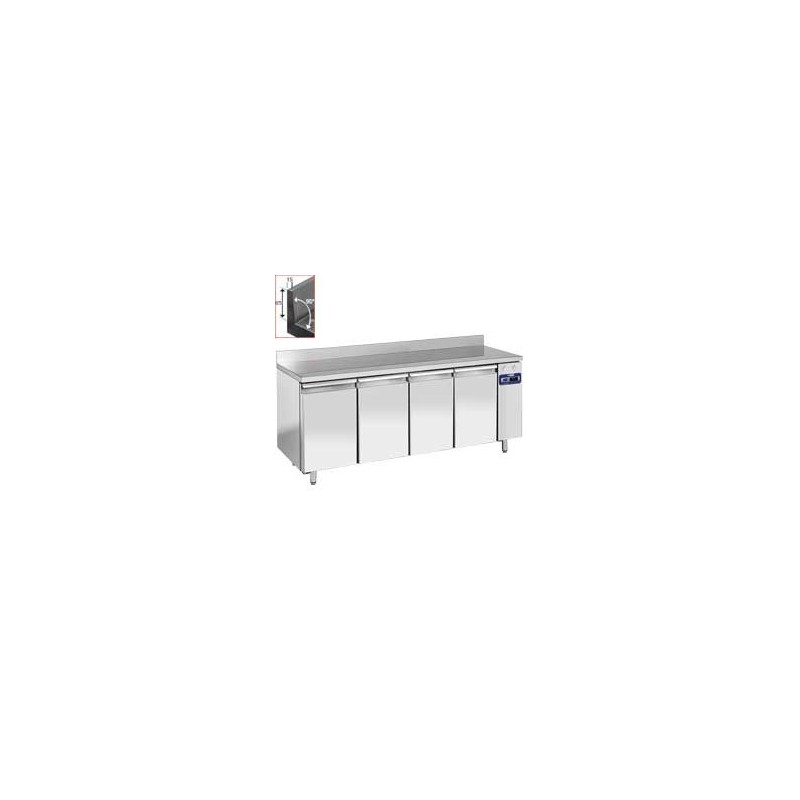 Table frigorifique "murale", ventilée, 4 portes GN 1/1, 550 litres (sans groupe)