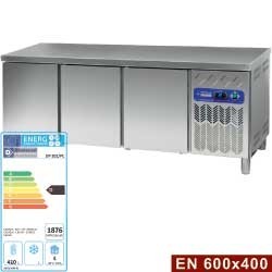 Table frigorifique, ventilé, 3 portes EN 600x400