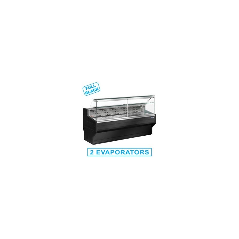 Comptoirs Vitrine Réfrigérés à Vitre Droite 90°, avec Réserve