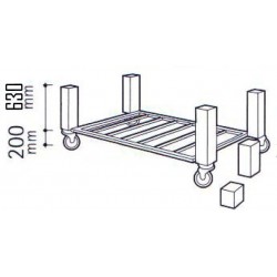 Support pour four à pizza NXM sur roulettes 435mm