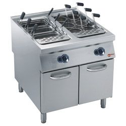 CUISEUR A PÂTES GAZ 2 CUVES GN1/1 SUR MEUBLE