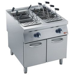 CUISEUR A PÂTES GAZ 2 CUVES GN1/1 + MEUBLE (BOILER)