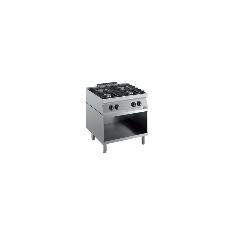 Fourneau composé: 4 feux vifs & soubassement ouvert Fourneau composé: 4 feux vifs & soubassement ouvert