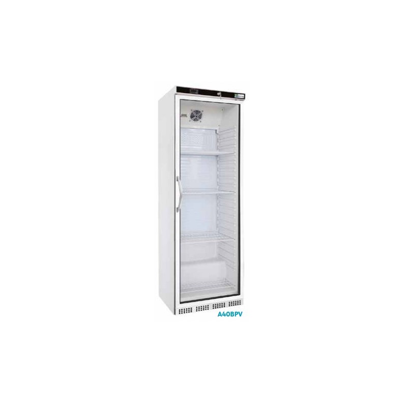 Armoire réfrigérée positive 1 porte vitrée 350 L - Laquée blanche (A40BPV)