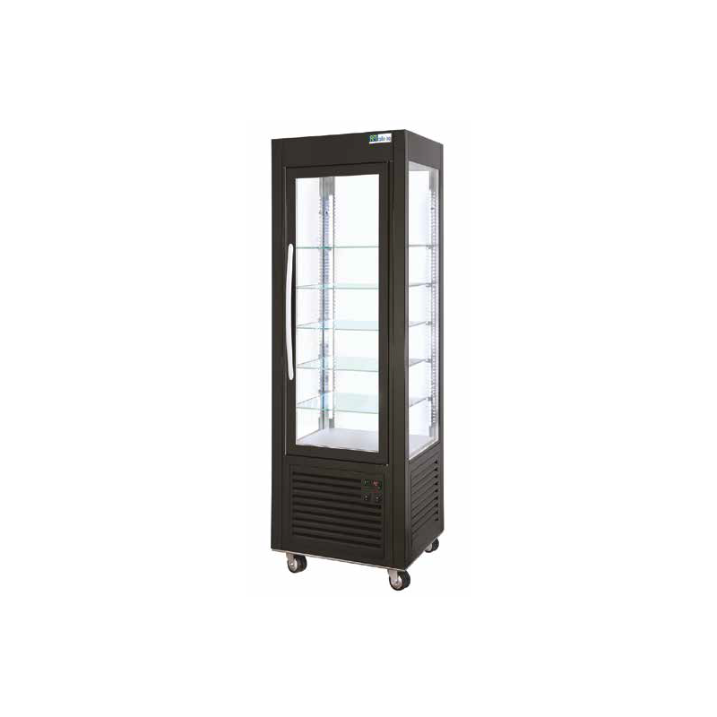 Vitrine Boulangerie/Pâtisserie Positive - 250 L - 4 faces vitrées, triple vitrage ventilées (4FA60P)