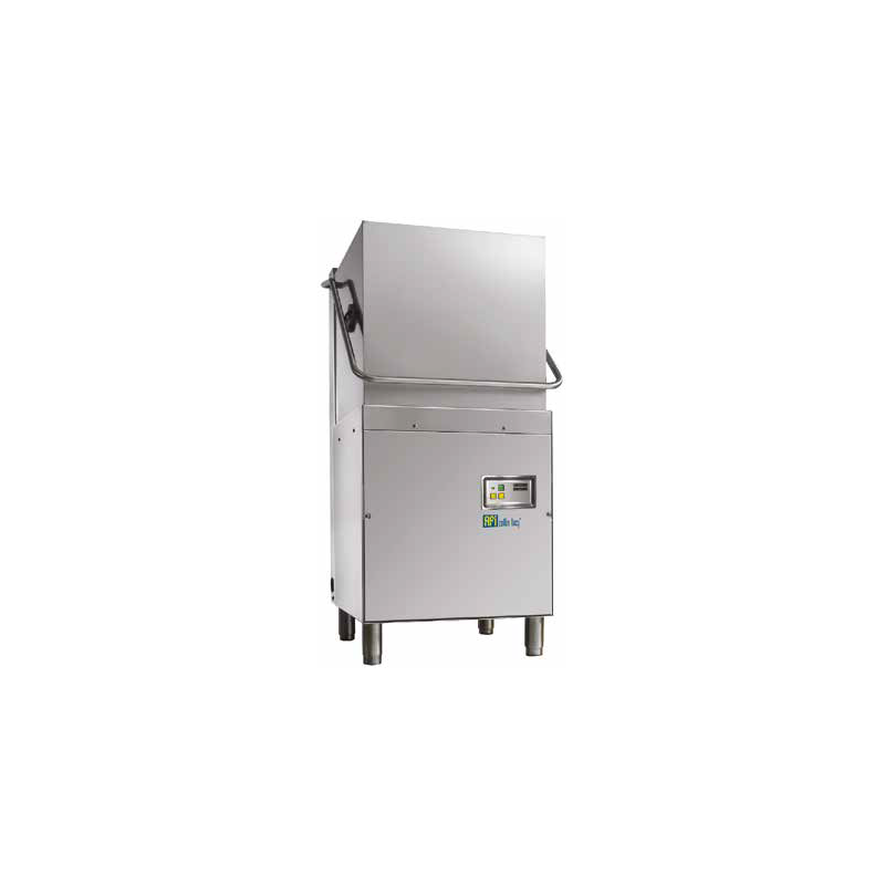 Lave-vaisselle à capot 50X50 - inox AISI 304 - Adoucisseur - Tri 400 V (LVSH100D)