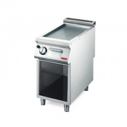 Plancha professionnelle Rainuré gaz - 400mm