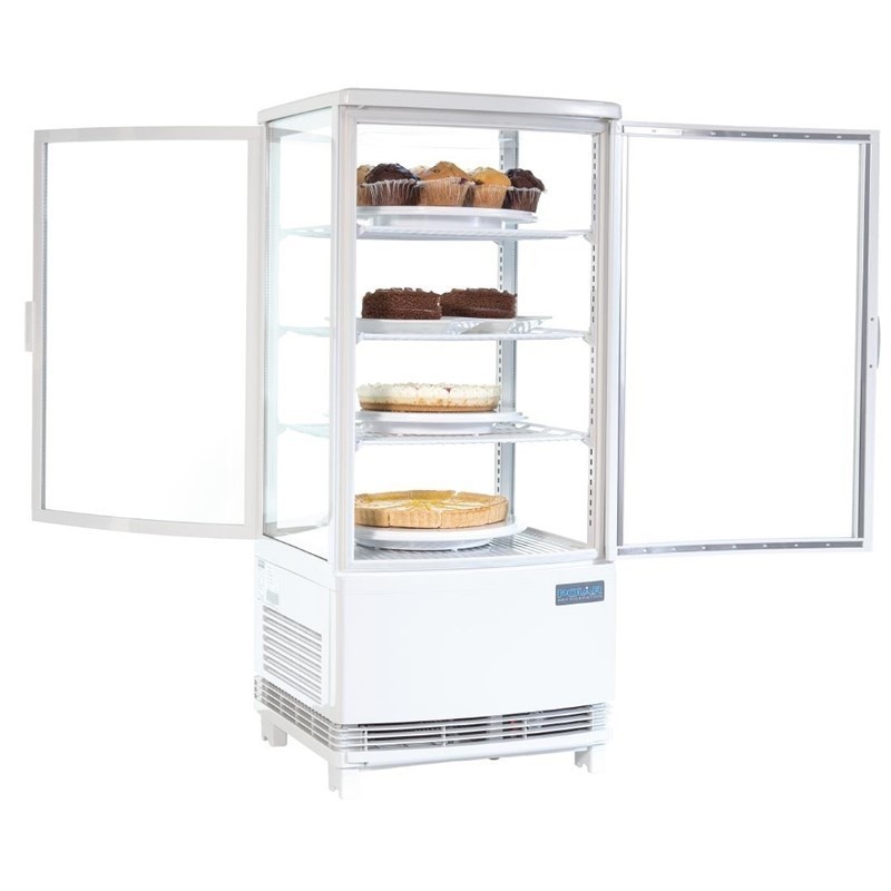 Vitrine Réfrigérée Blanche portes incurvées - 86 L Vitrine Réfrigérée Blanche portes incurvées - 86 L