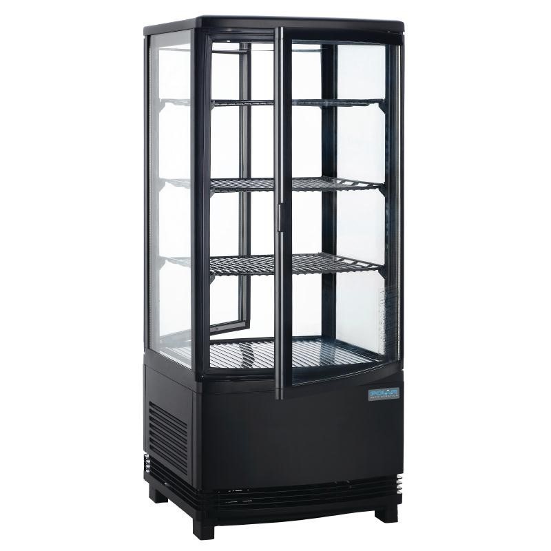 Vitrine Réfrigérée Noire portes incurvées - 86 L Vitrine Réfrigérée Noire portes incurvées - 86 L