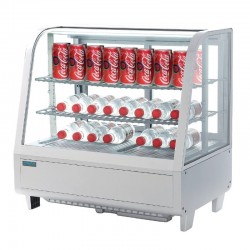 Vitrine Réfrigérée Boissons à Poser - 100 litres Blanche