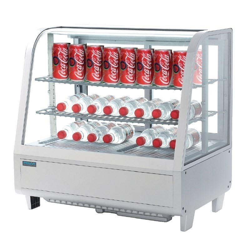 Vitrine Réfrigérée Boissons à Poser - 100 litres Blanche Vitrine Réfrigérée Boissons à Poser - 100 litres Blanche