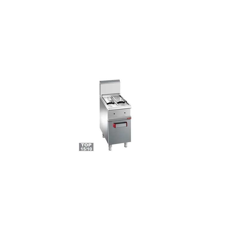 Friteuse gaz 2 cuves de 7 litres sur armoire Friteuse gaz 2 cuves de 7 litres sur armoire