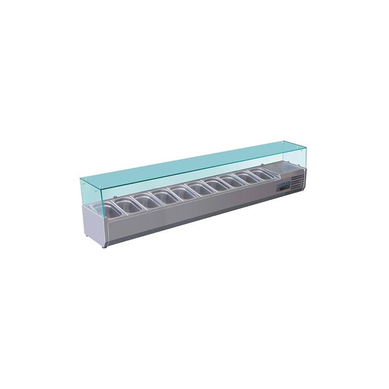 Vitrine à ingrédients réfrigérée Polar 10x GN1/4 Vitrine à ingrédients réfrigérée Polar 10x GN1/4