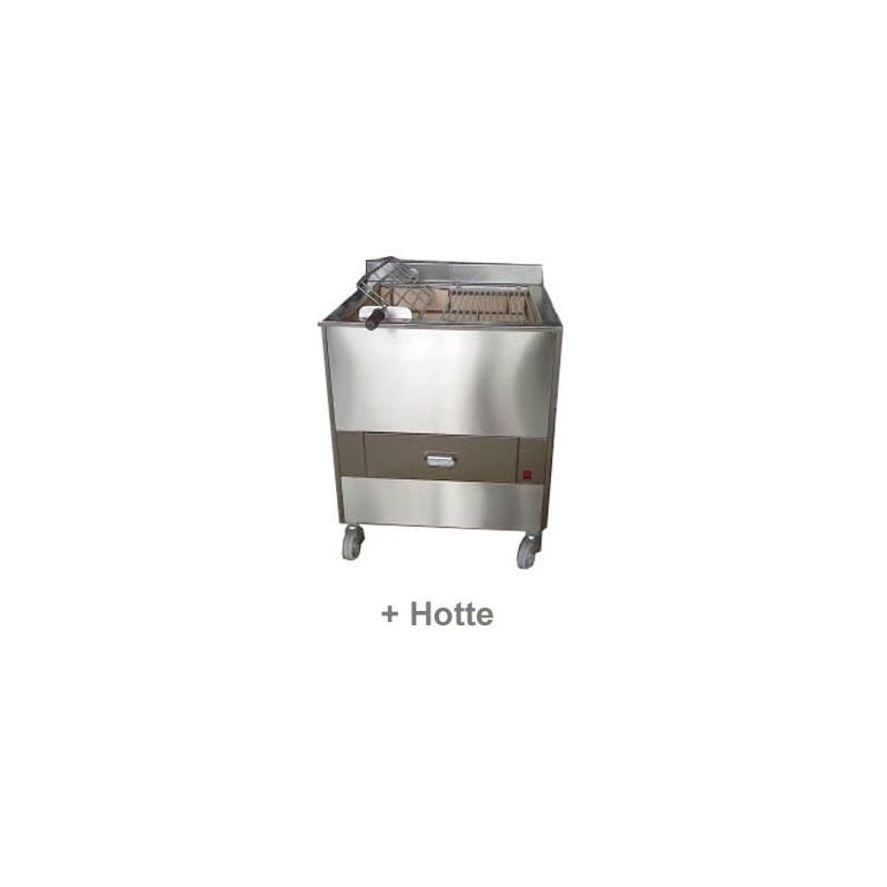 Barbecue portugais, rod700H, 1 grille rotative et 1 fixe + hotte Barbecue portugais, rod700H, 1 grille rotative et 1 fixe + hotte