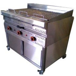 BARBECUE PORTUGAIS GAZ GRILLE FIXE AVEC MEUBLE 700