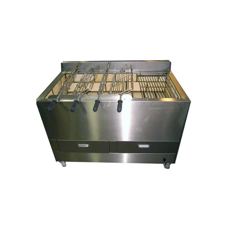 Barbecue portugais 4 grilles rotatives / 1 fixe