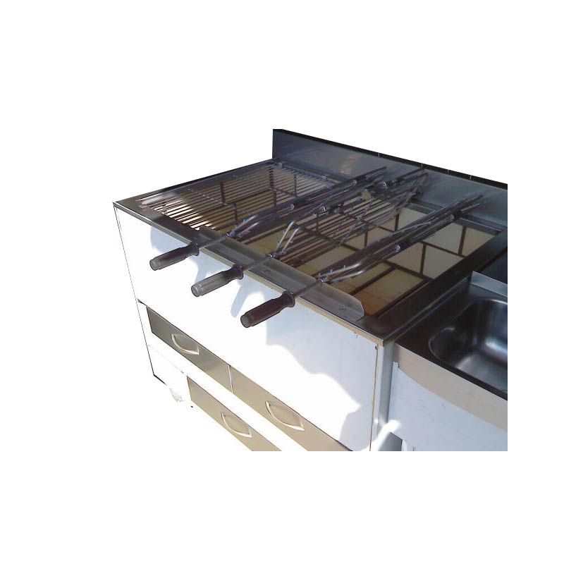 Barbecue portugais 3 grilles rotatives + 1 fixe Barbecue portugais 3 grilles rotatives + 1 fixe