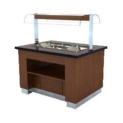 Buffet chaud wenge 2x chafing