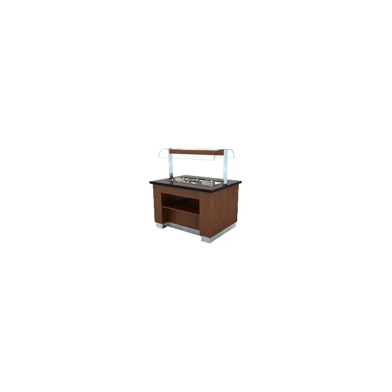 Buffet chaud wenge 2x chafing Buffet chaud wenge 2x chafing