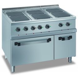 Cuisinère électrique 6x brûleurs carrés