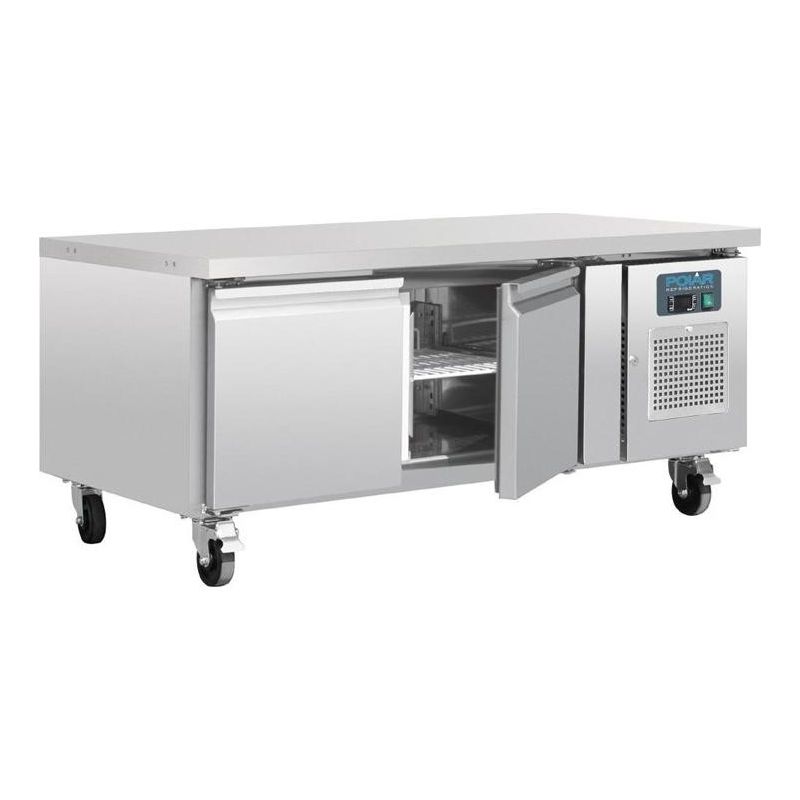 Table réfrigérée en acier inoxydable Polar - DA462 - 2 portes Polaire Table réfrigérée en acier inoxydable Polar - DA462 - 2 portes Polaire