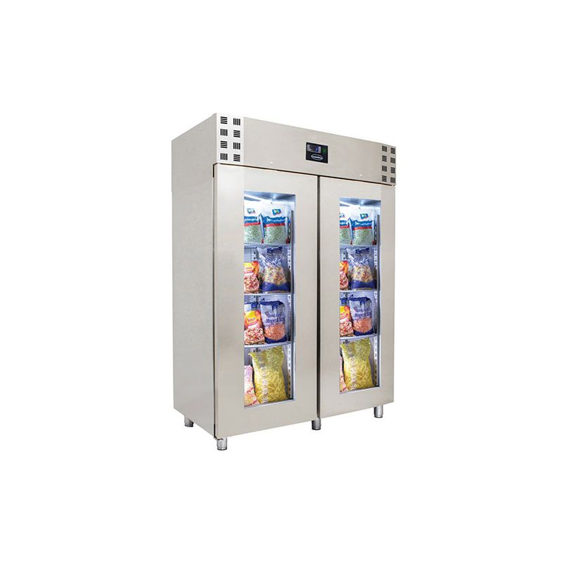 Congélateur professionnel en inox pro line 1 porte en verre mono block 700 litres Congélateur professionnel en inox pro line 1 porte en verre mono block 700 litres