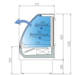 Vitrine Réfrigéré double vitrage CORECO