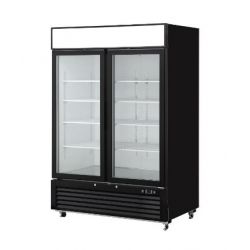 Réfrigérateur 2 portes en verre
